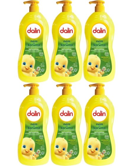 Dalin Bebek Saç & Vücut Şampuanı 700ML Nem ve Koruma Avakado Özlü (Pompalı) (6 Lı Set)