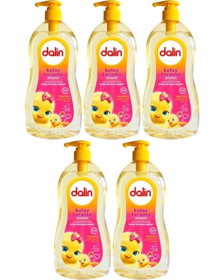 Dalin Bebek Şampuanı 700ML Kolay Tarama Badem Özlü Pompalı (5 Li Set)