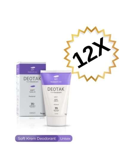 Deotak 12 Adet Deotak Krem Deodorant Soft 35 ml