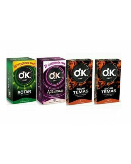 Prezervatif Rötar 20 Li + Nirvana 20 Li + Sıcak Temas 20 Li