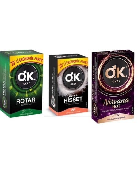 Rötar Ekonomik 20 Li Paket+ Nirvana Hot 10 Lu+ultra Hisset 20'li Prezervatif