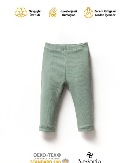 Mint Yeşili Fitilli Bebek Taytı