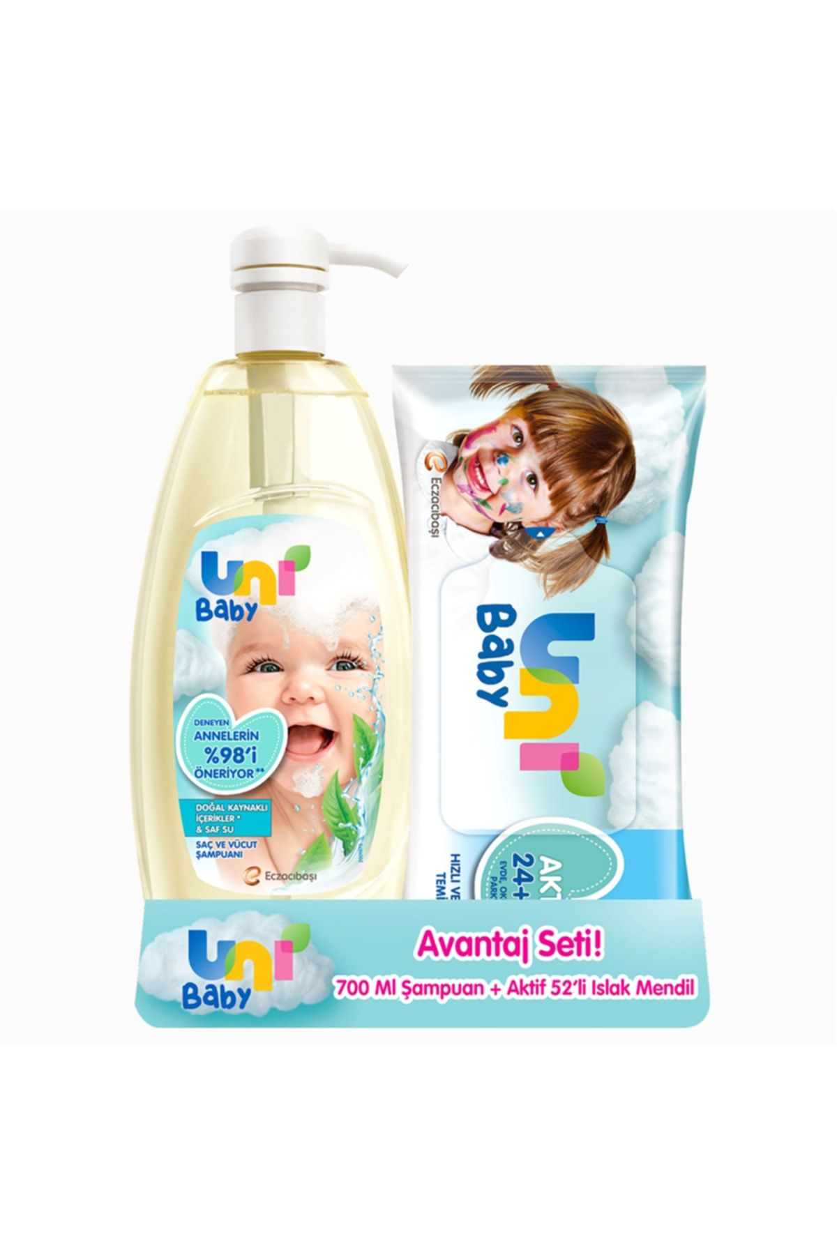 700 ml Şaç Ve Vücut Şampuanı + Islak Mendil