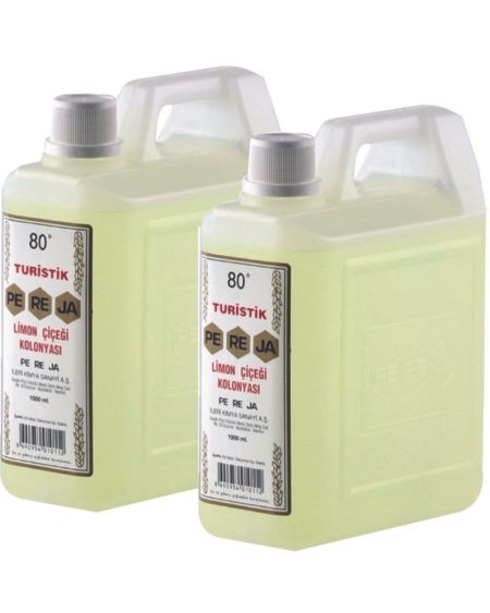 80° Limon Çiçeği Kolonyası 1 Litre 2'li Set