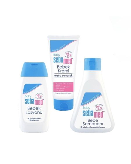 Bebek Şampuanı 250ml+ Bebek Kremi 200ml+bebek Losyonu 200ml 3lü Set