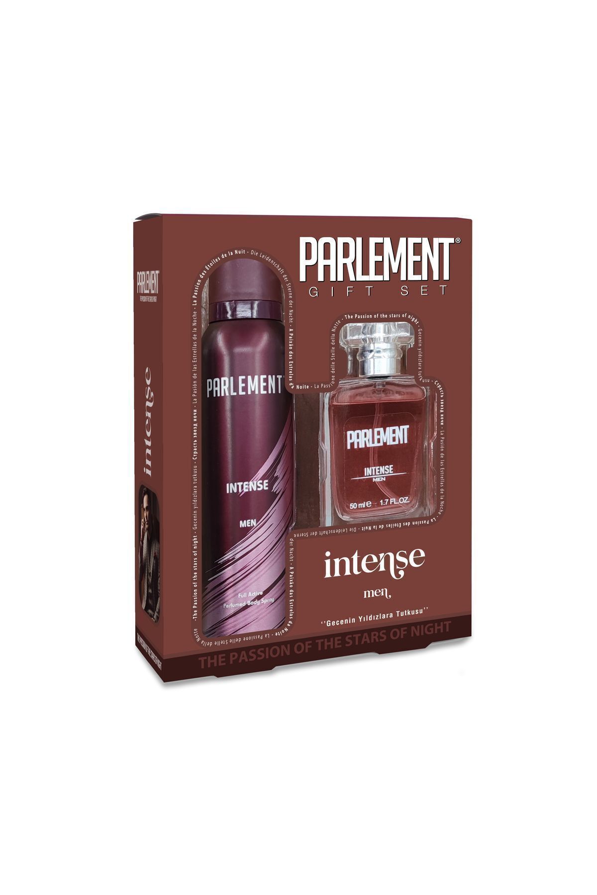 Intense Men Erkek Parfüm Seti 50 ml Edt Parfüm 150 ml Deodorant