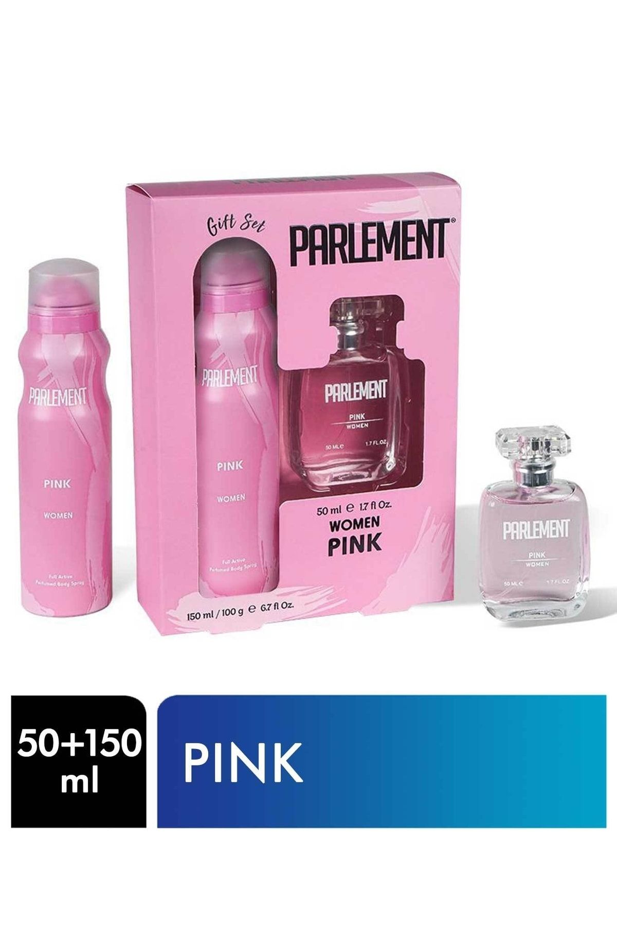 Kadın 50 ml Edt Parfüm+ Doedorant 150 ml Pink-  15151515151115