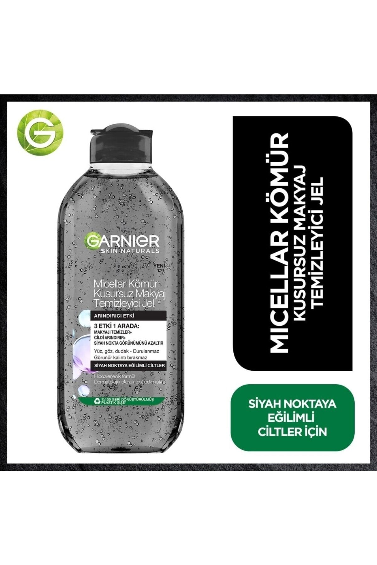 Micellar Kömür Kusursuz Makyaj Temizleyici Jel 400 ml 1 Adet - Görsel 2