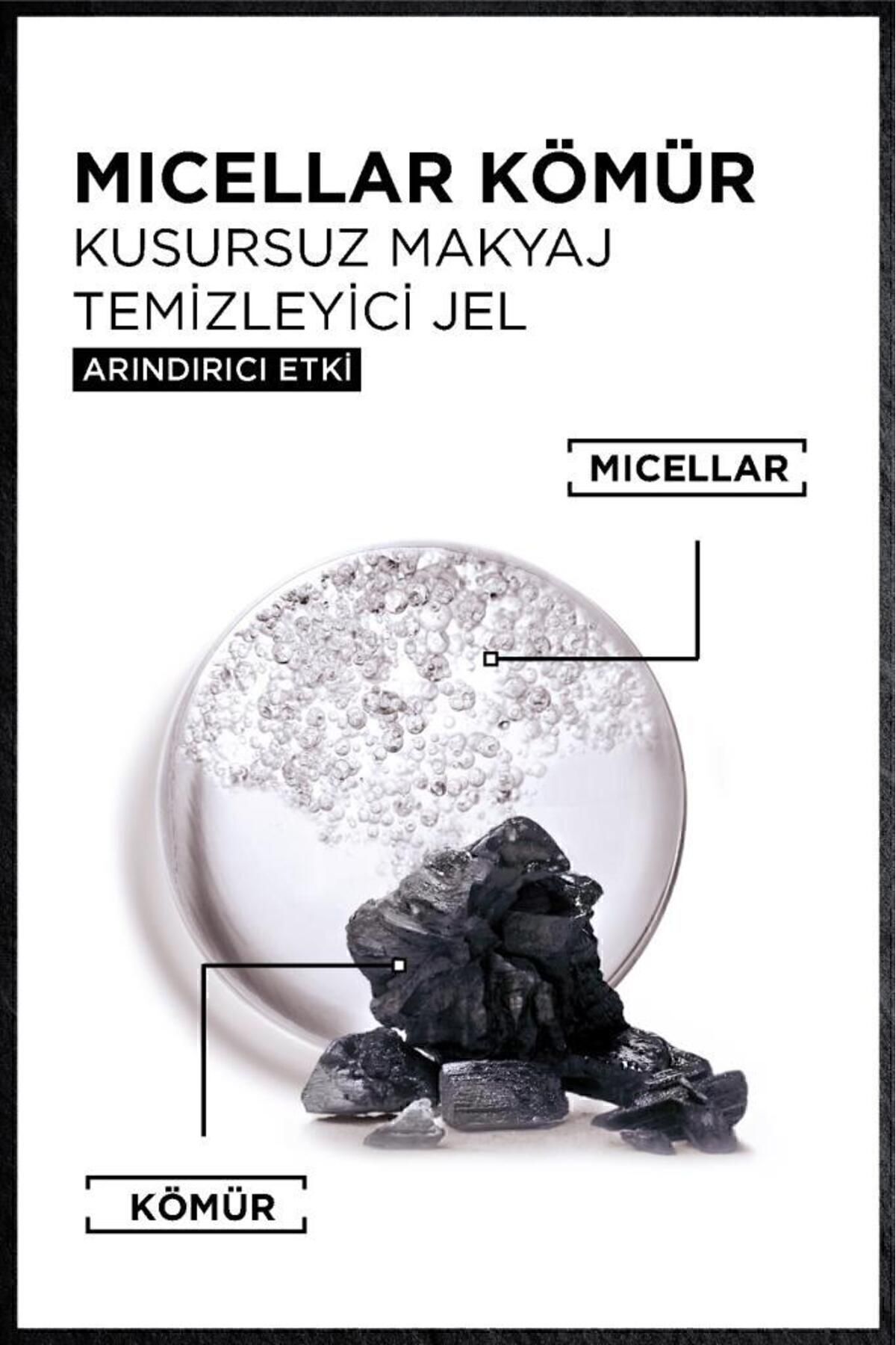 Micellar Kömür Kusursuz Makyaj Temizleyici Jel 400 ml - Görsel 4