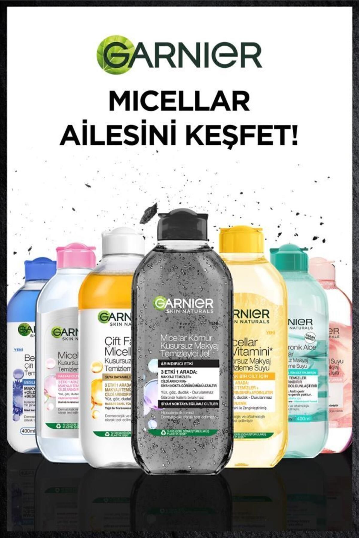 Micellar Kömür Kusursuz Makyaj Temizleyici Jel 400 ml - Görsel 7