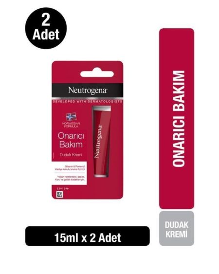 Onarıcı Bakım Dudak Kremi 15 ml x 2 Adet