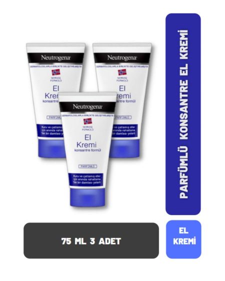 Parfümlü Konsantre El Kremi 75 ml 3 Adet