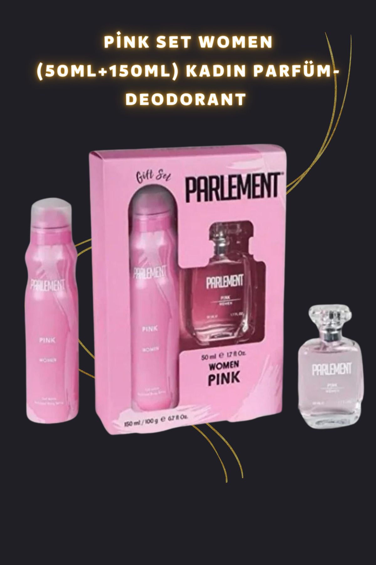 Pink Women Parfüm Seti 50 ml EDT+150 ML Deodorant