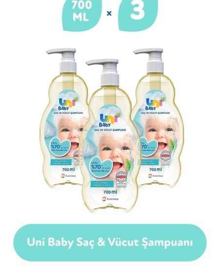 Saç Ve Vücut Şampuanı 700 ml X 3 Adet