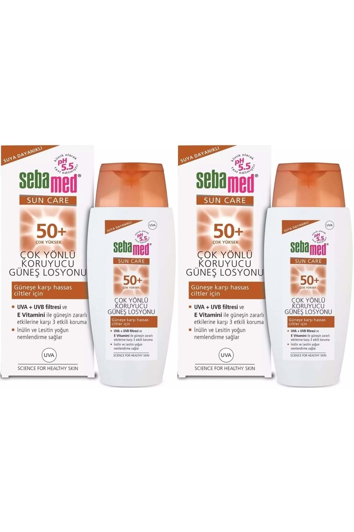 Sun Care Çok Yönlü Koruyucu Güneş Losyonu 50+ Faktör 150ML (2 Li Set)