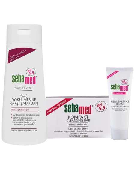 3'lü Set - Şampuan Saç Dökülmesine Karşı Etkili 400 Ml+ Nemlendirici Krem 50 Ml+ Kompakt Sabun 100gr