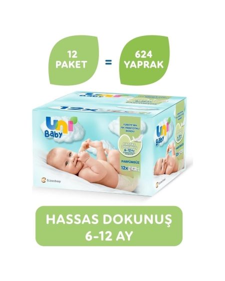 Baby Hassas Dokunuş Islak Mendil 12x52 Adet