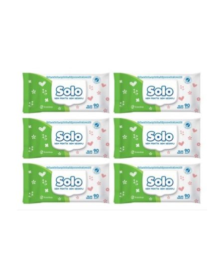 Bahar Tazeliği Islak Havlu 90'lı 6 Paket 540 Yaprak