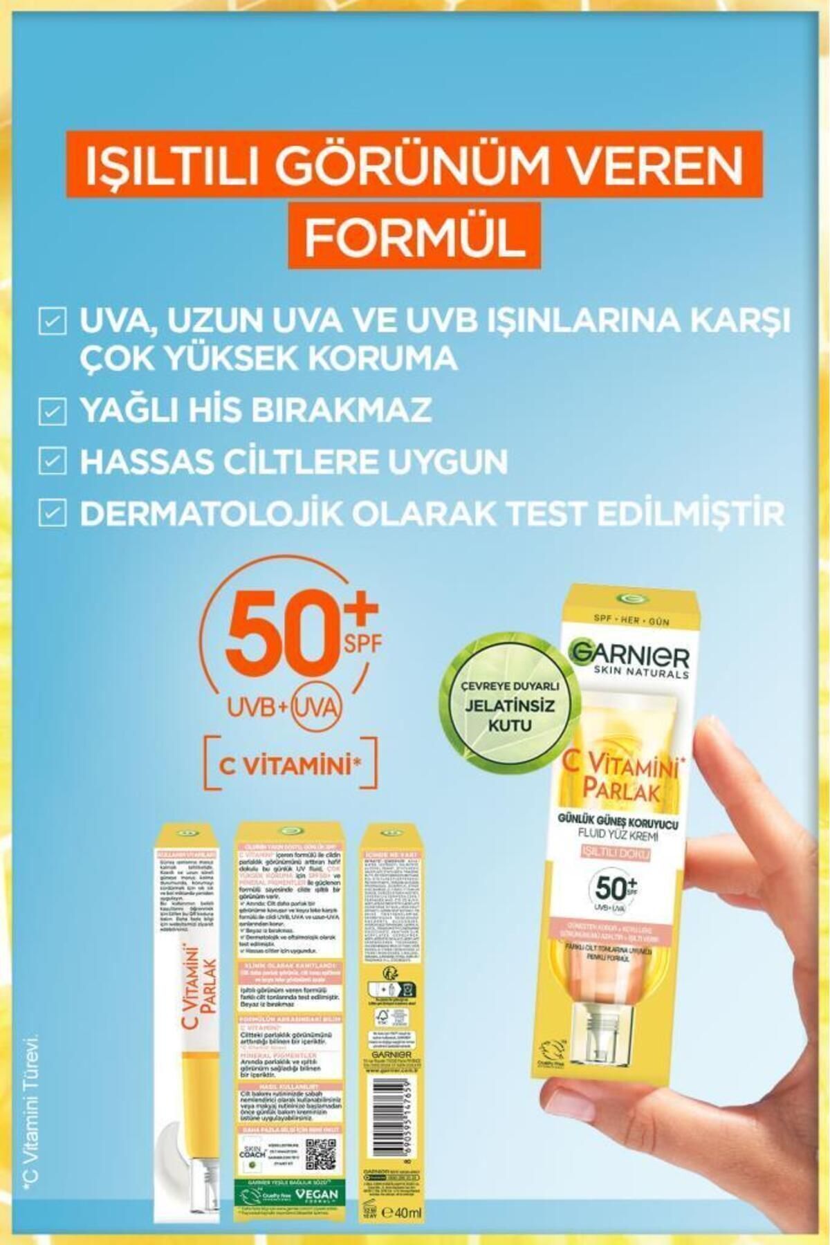 C Vitamini Parlak 2'li Güneş Koruyucu Set Işıltılı Doku - Görsel 6