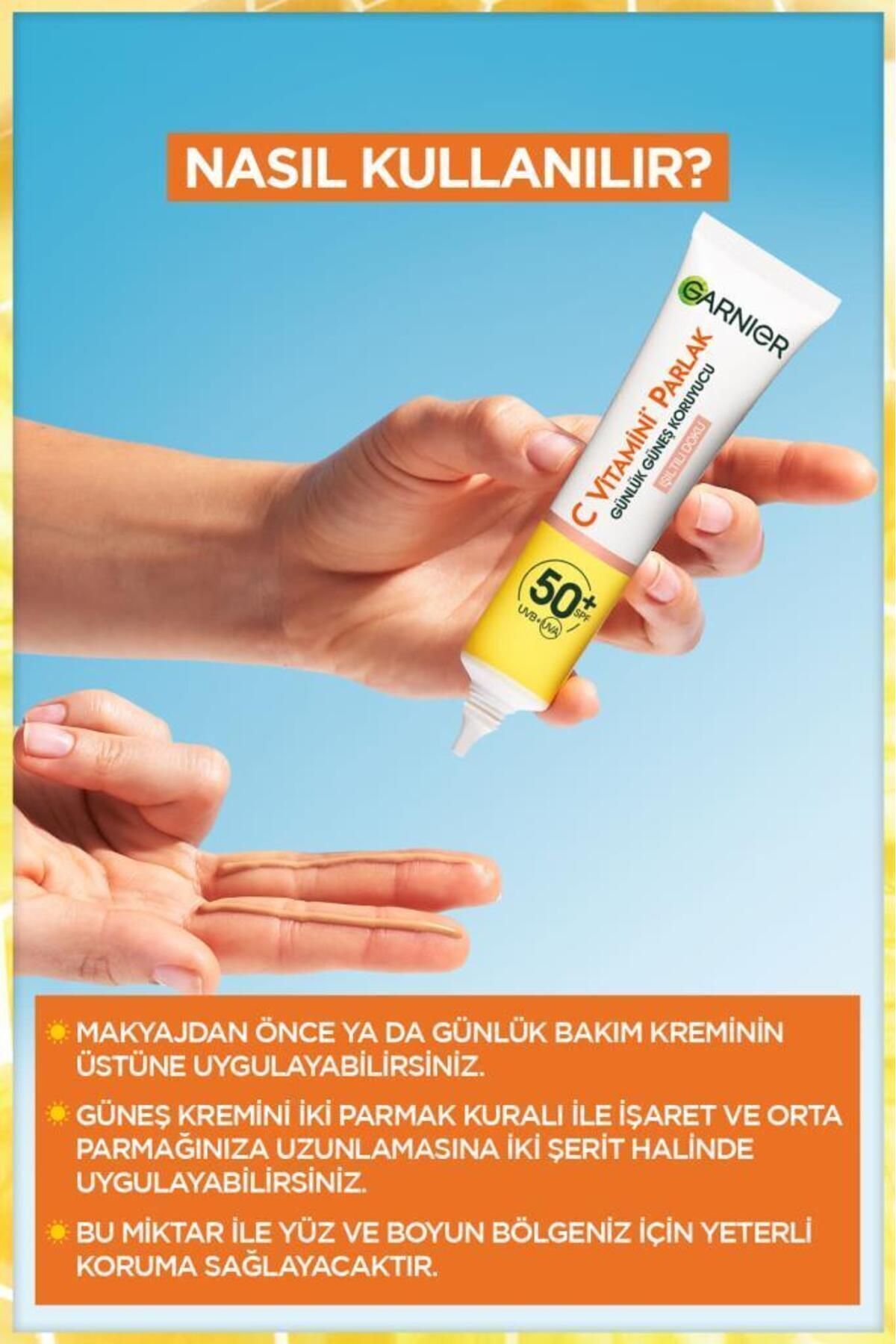C Vitamini Parlak 2'li Güneş Koruyucu Set Işıltılı Doku - Görsel 7