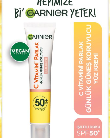 C Vitamini Parlak Günlük Uv Korumalı Güneş Yüz Kremi Spf50 Işıltılı Doku 40ml