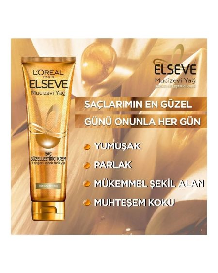 Elseve Mucizevi Yağ Saç Güzelleştirici Krem 150 M