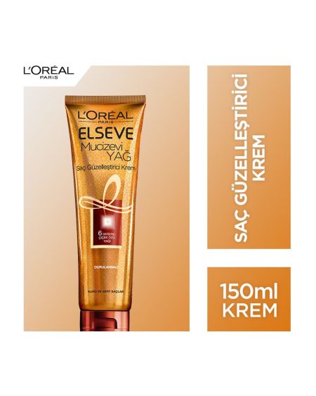 Elseve Mucizevi Yağ Saç Güzelleştirici Krem 150 Ml (Kuru Ve Sert Saçlar İçin)