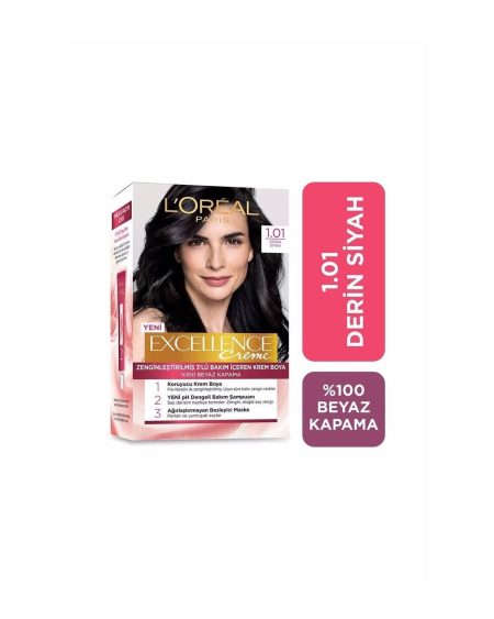 Excellence Creme Derin Saf Siyah Saç Boyası 1.01