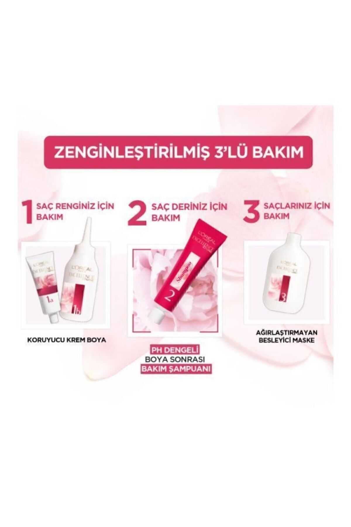 Excellence Creme Saç Boyası 6.1 Küllü Açık Kahve 2'li Set - Görsel 5