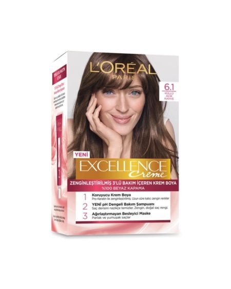 Excellence Creme Saç Boyası Küllü Açık Kahve 6,1