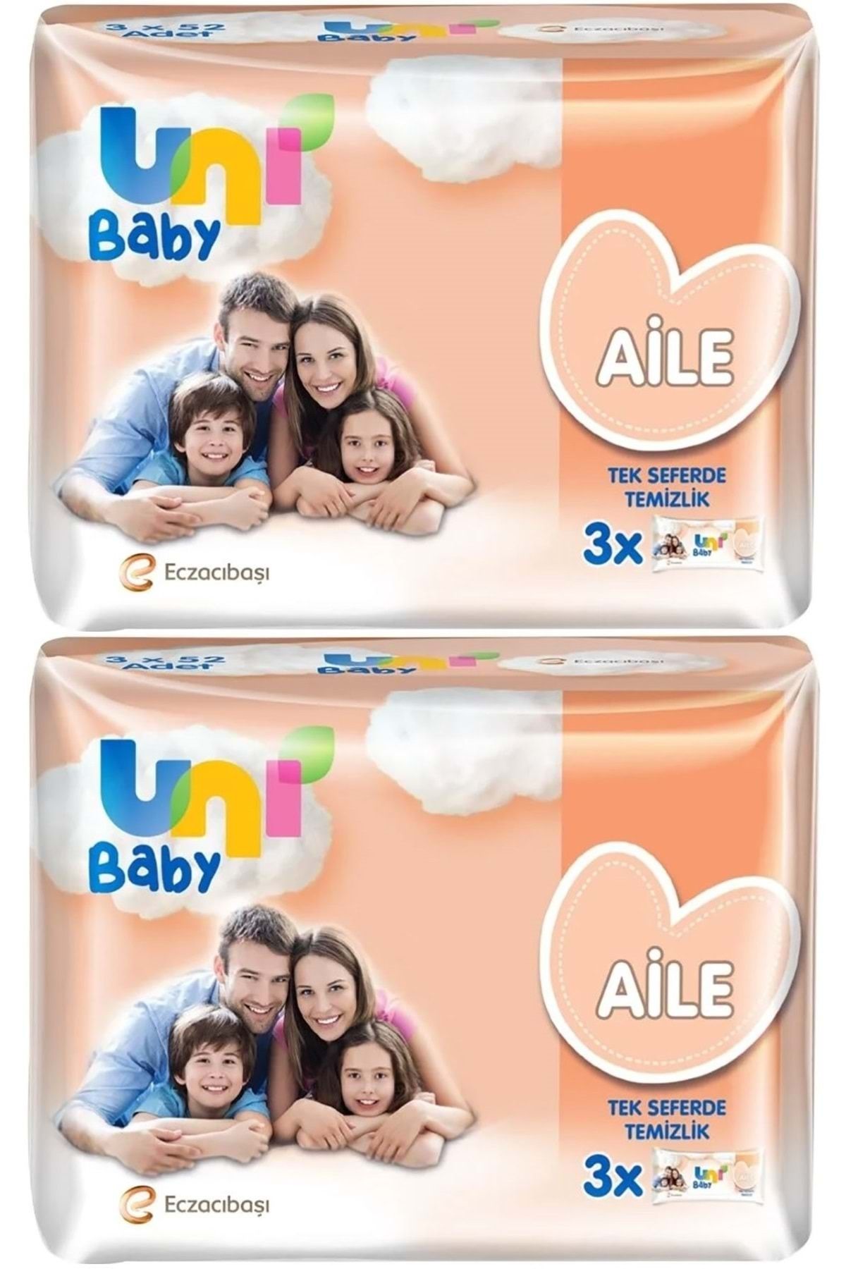 Islak Havlu Mendil Aile 52 Yaprak (6 Lı Set) 312 Yaprak (2PK*3)