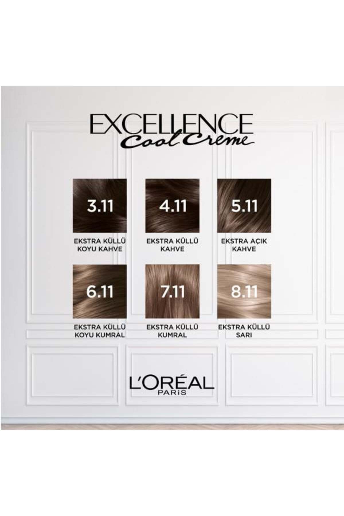L'Oréal Paris Excellence Cool Creme 3.11 Ekstra Küllü Koyu Kahve Saç Boyası - Görsel 3