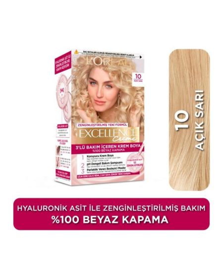 L'Oréal Paris Excellence Creme 10 Açık Sarı Saç Boyası
