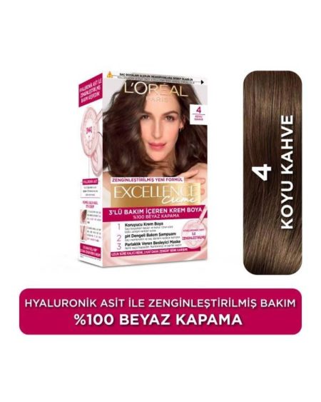 L'Oréal Paris Excellence Creme 4 Koyu Kahve Saç Boyası