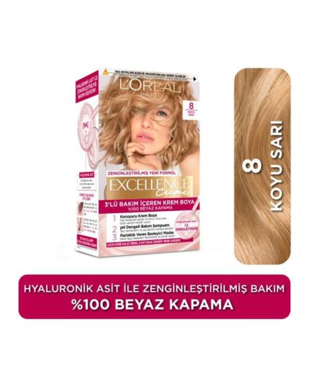 L'Oréal Paris Excellence Creme 8 Koyu Sarı Saç Boyası