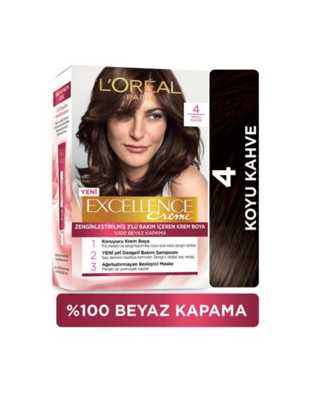 L'oréal Paris Excellence Creme Saç Boyası - 4 Koyu Kahve