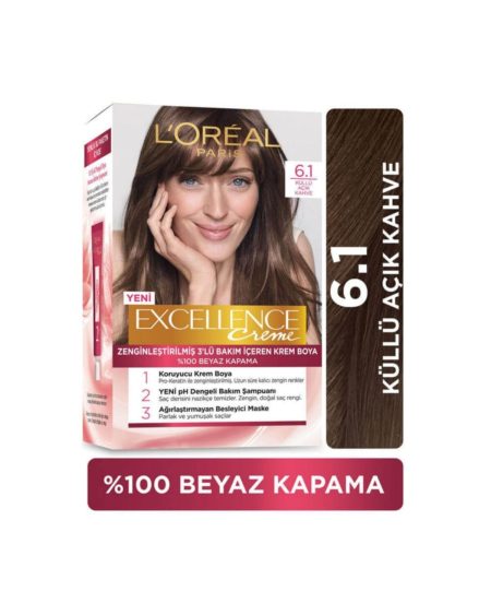 L'oréal Paris Excellence Creme Saç Boyası - 6.1 Küllü Açık Kahve