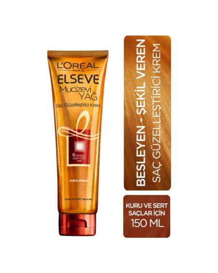 L'oréal Paris Mucizevi Yağ Saç Güzelleştirici Krem 150 Ml - Kuru Ve Sert Saçlar