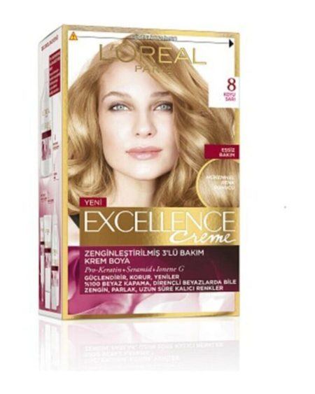 Loreal Excellence Creme Saç Boyası 8 Koyu Sarı