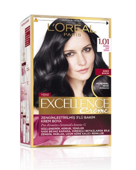 Loreal Excellence Saç Boyası 1.01 Derin Siyah