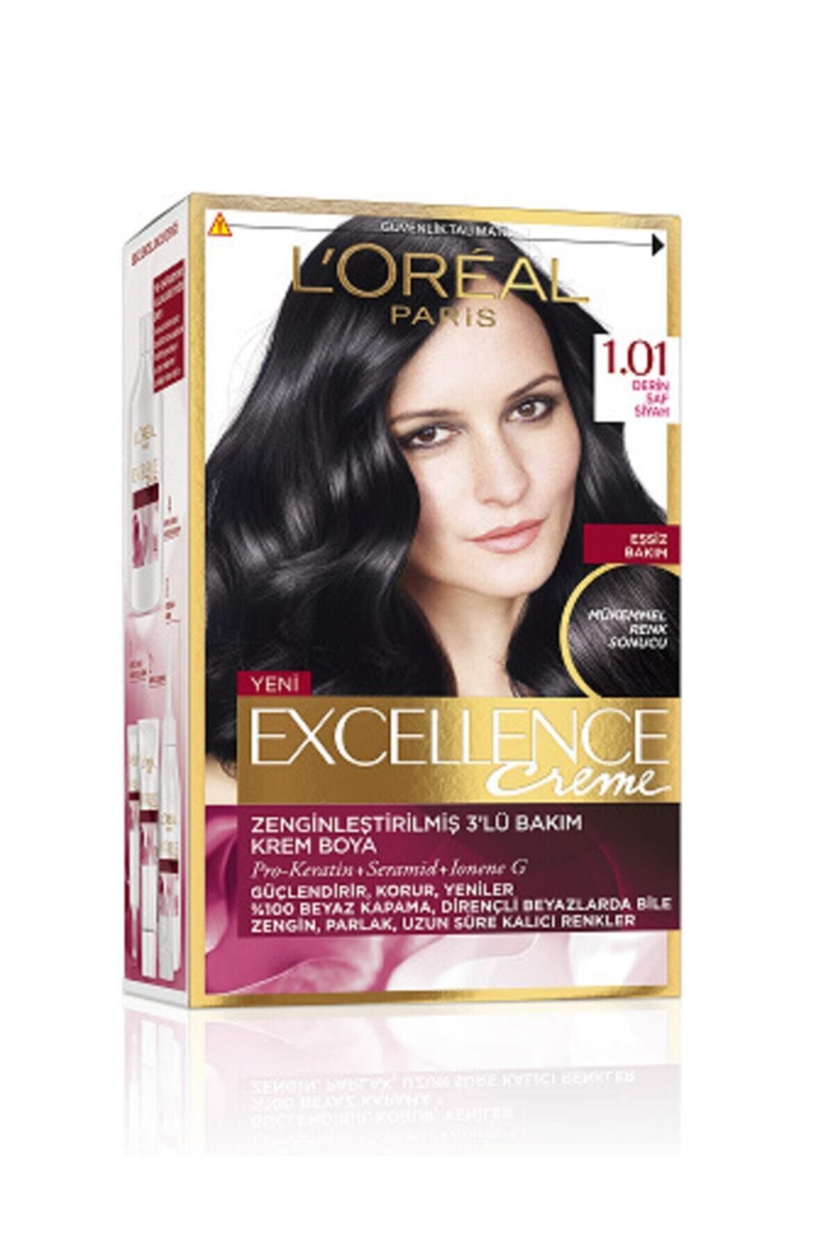 Loreal Excellence Saç Boyası 1.01 Derin Siyah