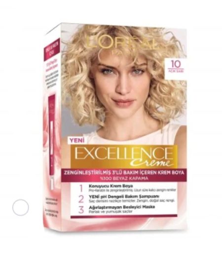 Loreal Paris Excellence Creme Saç Boyası - 10 Açık Sarı