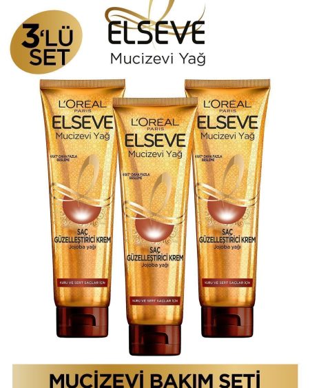 Mucizevi Yağ Saç Güzelleştirici Krem 150 ml Kuru Ve Sert Saçlar 3'lü Set