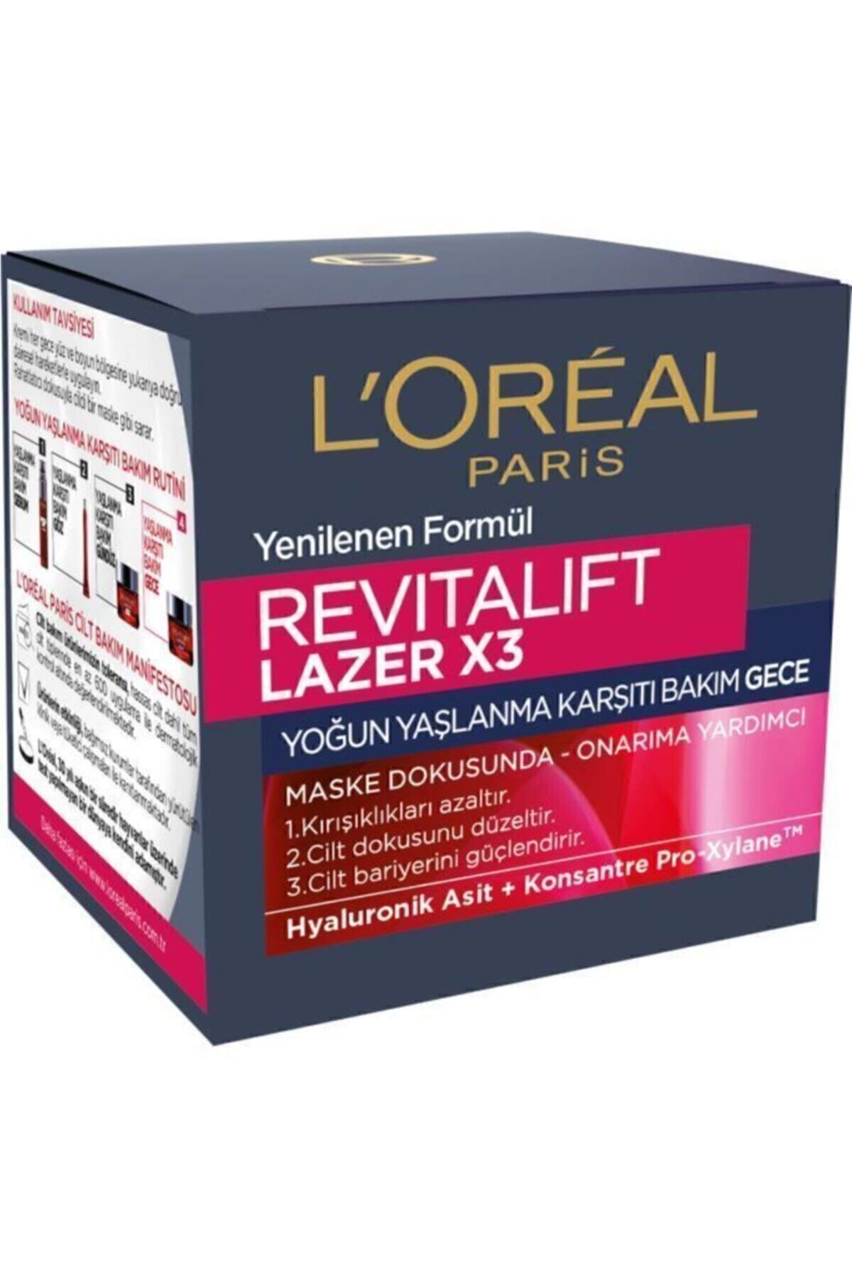 Paris Revitalift Lazer X3 Yaşlanma Karşıtı Gece Kremi 50 Ml - Görsel 3