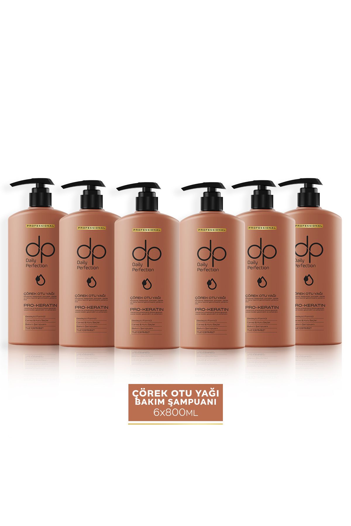 Şampuan Çörek Otu Yağı 800 ml X 6 Adet