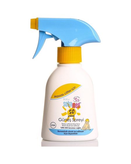 Baby %98 UVA Korumalı UVB Filtreli Çok Yönlü Koruyucu Çocuk Güneş Spreyi 50 SPF 200 ml