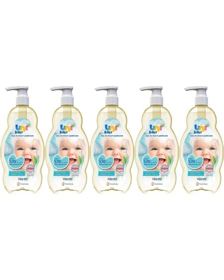 Bebek Saç Ve Vücut Şampuanı 700ml Klasik (POMPALI) (5 Lİ SET)