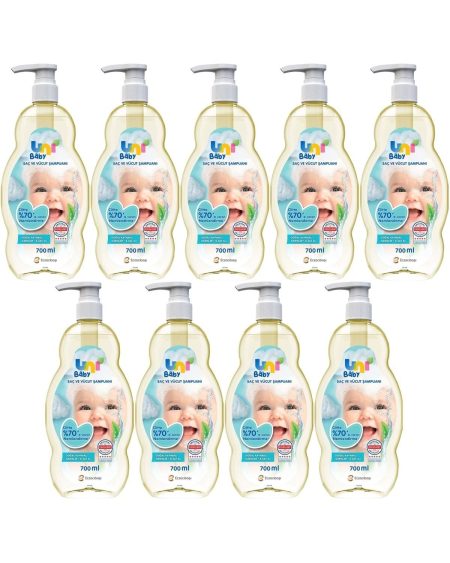 Bebek Saç Ve Vücut Şampuanı 700ml Klasik (POMPALI) (9 LU SET)
