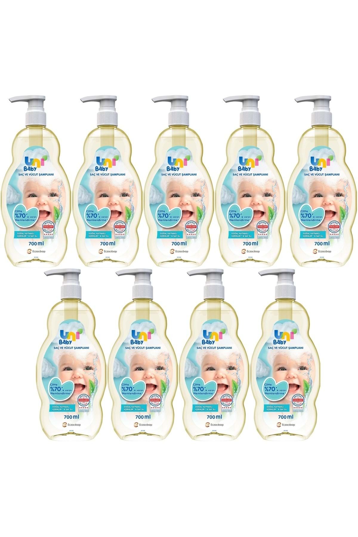 Bebek Saç Ve Vücut Şampuanı 700ml Klasik (POMPALI) (9 LU SET)