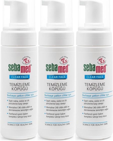 Clear Face Yüz Temizleme Köpüğü 150ML (3 Lü Set)